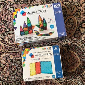 COPY - Lot of two complete sets of Magna Tiles in original boxes. 108 pieces.
